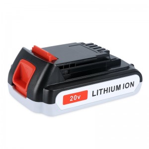 Baterías inalámbricas de repuesto Li-ion 2000mAh 20V para herramientas Black \u0026 Decker LB20, LBX20, LBX4020, LB2X4020